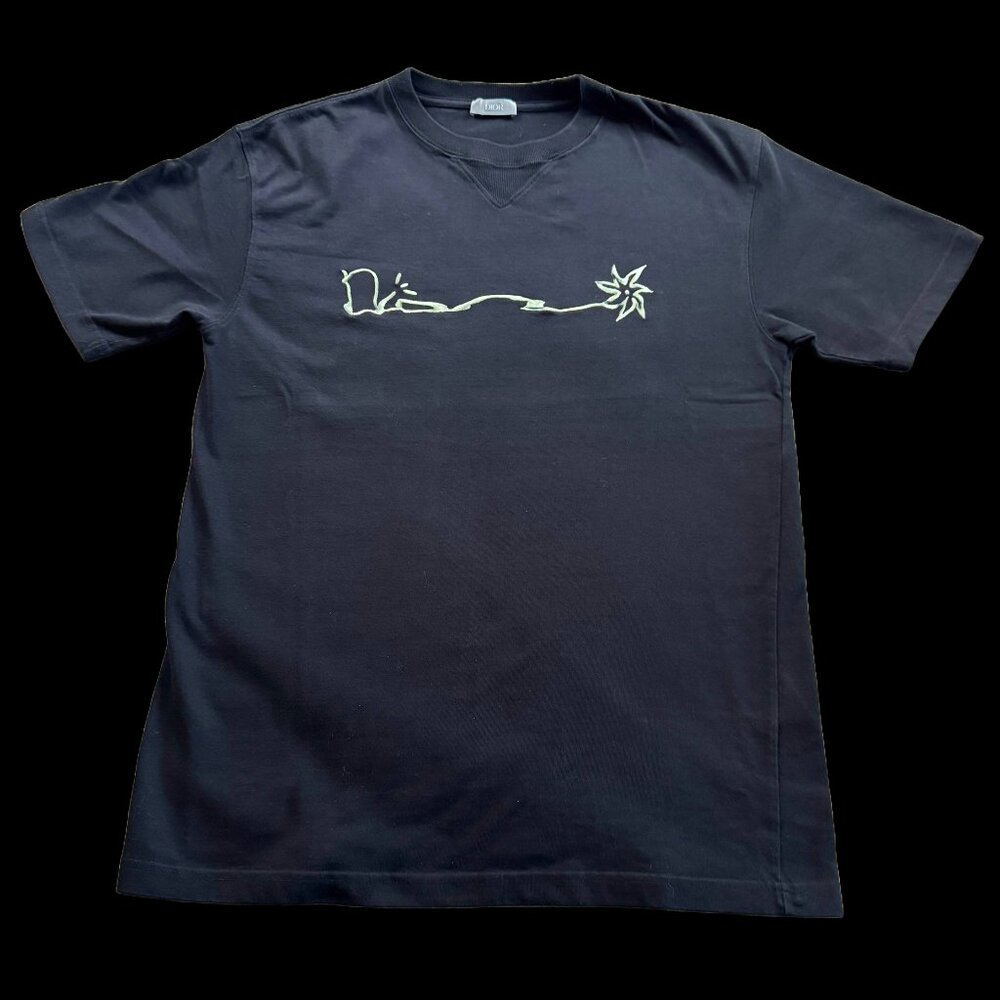 Authentic DIOR Men's Black Design Tee Shirt